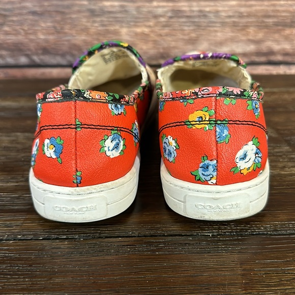 Coach Women Parkside Slip On Floral Leather Low Top, Size 10B! - Picture 5 of 9